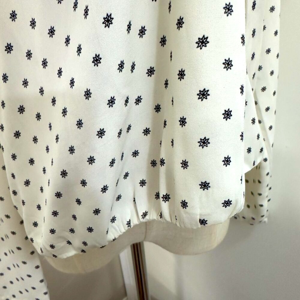 0074~H&M Women’s Polka Dot Long Sleeve Twist Blouse Sz (S /M) - Picture 5 of 13